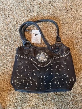 NWT Montana West Western Bling Concealed Carry Purse - Coffee Brown